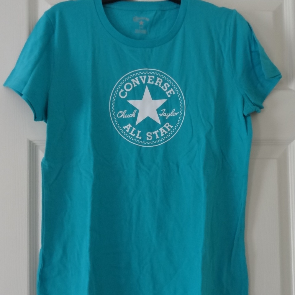 Women's Teal Converse Chuck Taylor Patch T-Shirt